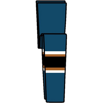 Washington Pro Series Blue & Black Away Socks w/White & Orange Stripes