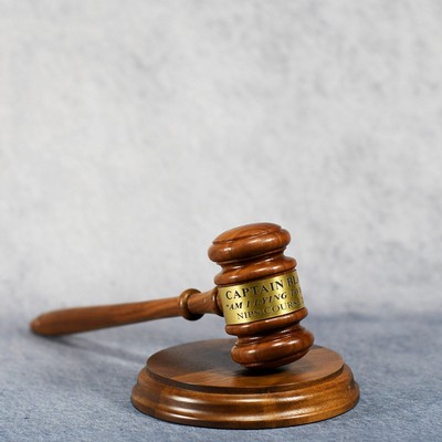 Walnut Gavel Set With Sounding Block
