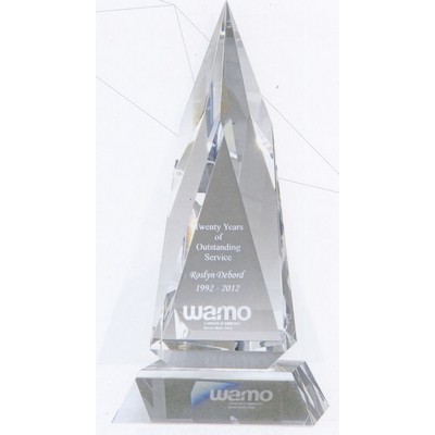 Large Optical Crystal Zenith Award w/Base