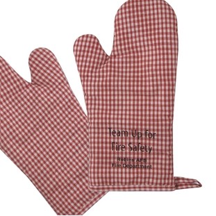 Gingham Oven Mitt