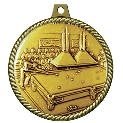 Stock Medal w/ Rope Border (Billiard Table) 2 1/4"
