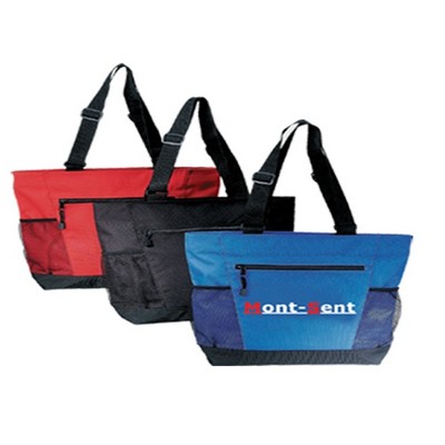Zipper Poly Tote Bag (18"x15")