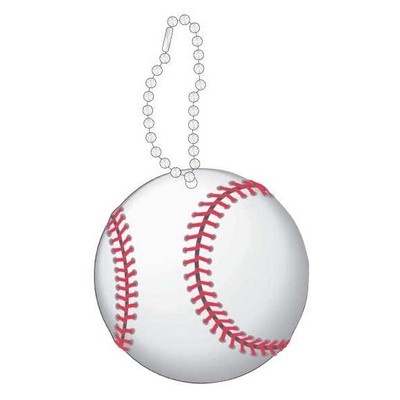 Baseball Promotional Key Chain w/ Black Back (10 Square Inch)