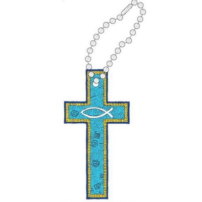 Blue Cross Promotional Key Chain w/ Black Back (10 Square Inch)