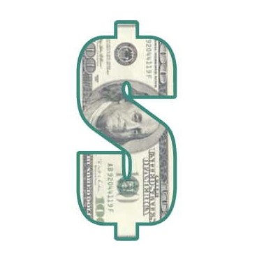Dollar Sign $100 Bill Magnet w/ Full Magnetic Back (10 Square Inch)