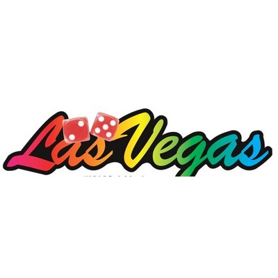 Las Vegas w/ Dice Maxi Magnet (2 Square Inch)