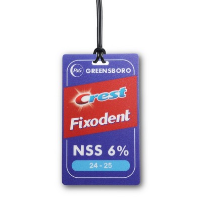 Full Color Write On Tag w/ Flexible Plastic Loop Strap (Rectangle 2.5"x4.25")