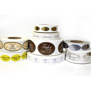 4-Color Process Oval Labels On A Roll (1"x2 15/16")