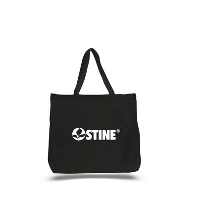 12 Oz. Jumbo Canvas Tote Bag w/ Squared Bottom (20"x15"x5")