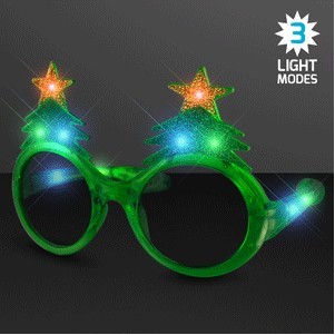 Light Up Christmas Tree Sunglasses - BLANK