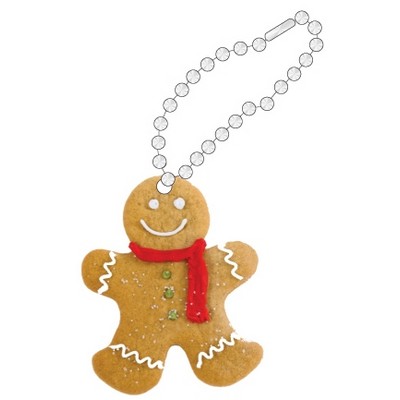 Gingerbread Man Promotional Key Chain w/ Black Back (10 Square Inch)