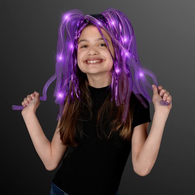 Purple LED Noodle Headbands - BLANK