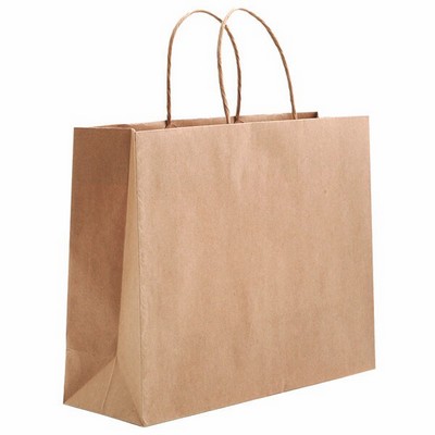 ECO Natural Kraft Eurostyle Shopping Bag (13"x4"x10")