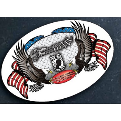 Oval Vinyl Decals w/Laminate 6"x4"