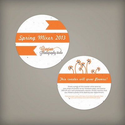 Double-Sided Small Seed Paper Circle Coasters