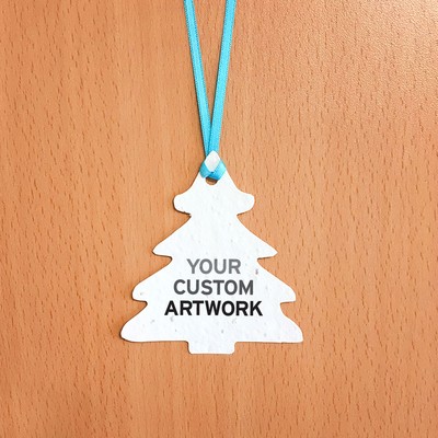 Single-Sided Rounded Evergreen Ornaments