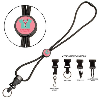 Braided Lanyard w/round slider