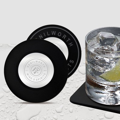 Set of Six Round Engraved Coasters