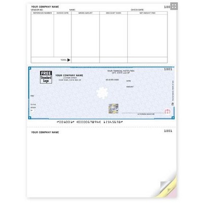 High Security Laser Middle Accounts Payable Checks (1 Part)