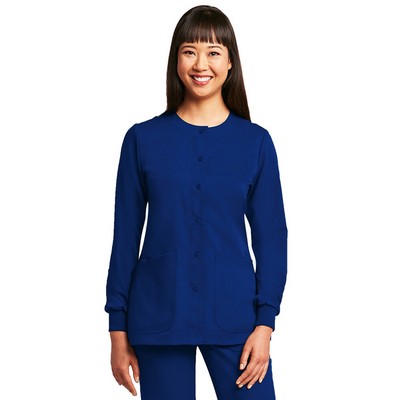 Grey's Anatomy - Classic - Women's Four-Pocket Snap Front Jamie Warm Up Scrub Jacket