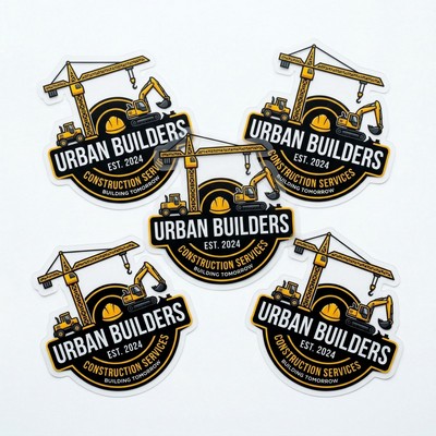 .004 Custom Shape Clear Matte Vinyl / High perf adh back Decals (101 to 150 sq in) Full Color