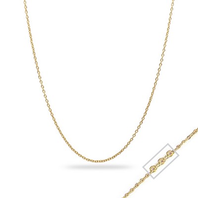 18" 14K Yellow Gold Cable Chain Necklace - 2.34gm