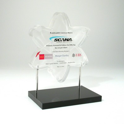 Nuclear Logo Lucite® Embedment Award on Base (5" x 7" x 3 1/4")
