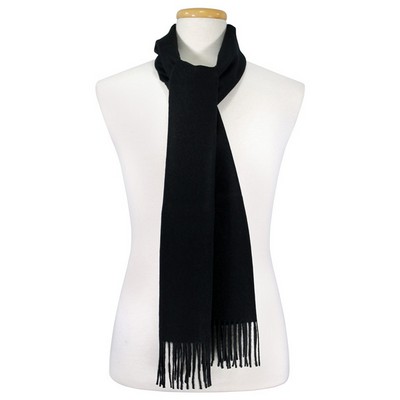 Black 100% Alpaca Scarf 11' X 70"