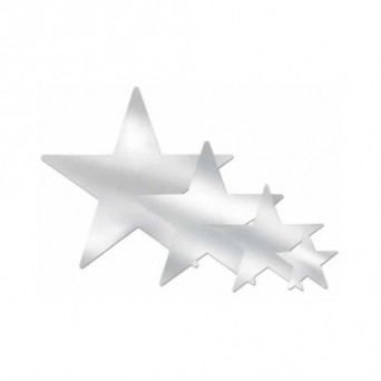 12" Die Cut Silver Foil Shooting Star
