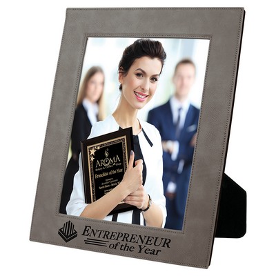 Leatherette 5 x 7 Photo Frame - Gray