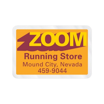 Rectangle Sticker | Round Corners | 1 3/4" x 2 5/8"| Clear Static | Static Back | Screen