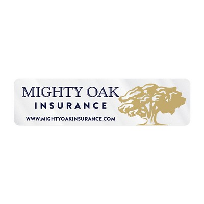 Rectangle Sticker | Round Corners | 1" x 3 3/4"| Clear Static | Static Back | Screen