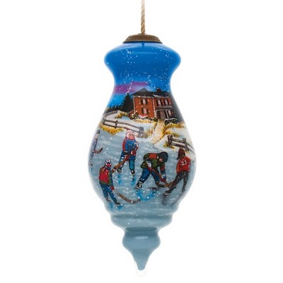 A Country Christmas Glass Ornament - Complex Artwork