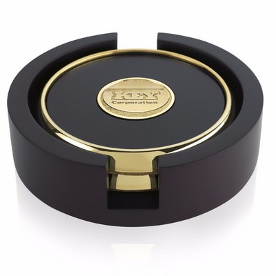 JAFFA® Two Round Coasters with Wood Tray