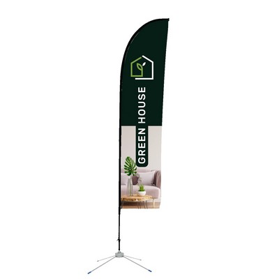 17' Blade Shape Feather Flag Banner - 1 Side Imprint