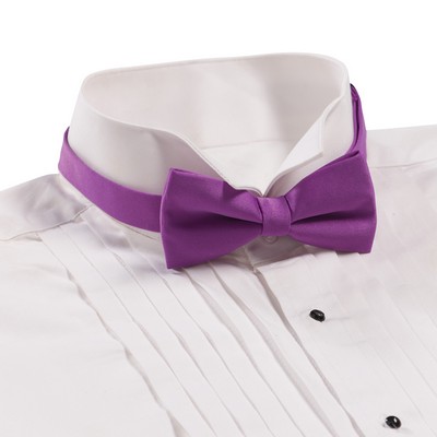 Violet Banded Bow Tie