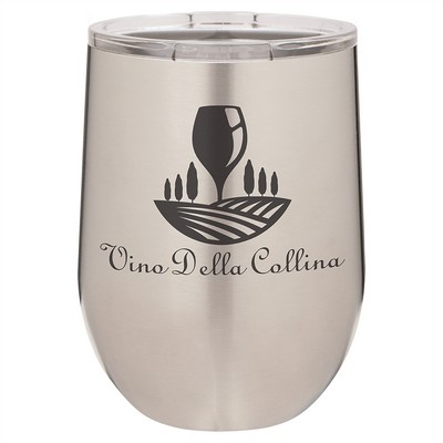 12 Ounce Polar Camel Stemless Wine Tumbler with Clear Lid