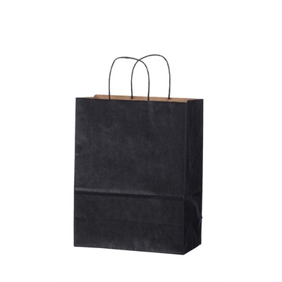 Matte Tinted Natural Kraft Paper Missy Shopping Bag (10"x5"x13")
