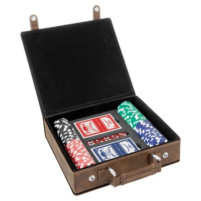 Leatherette 100 Chip Poker Set