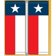 16 Oz. Vinyl Pole Banner Set - Texas Flag (3'x8')