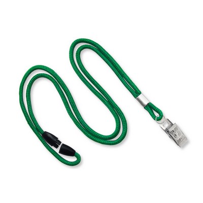 1/8" Breakaway Blank Lanyard w/Bulldog Clip (Kelly Green)