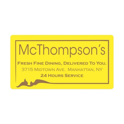 Die Cut Roll Label | Rectangle | 2 3/4" x 5 1/4" | White Matte or Yellow Gloss Papers