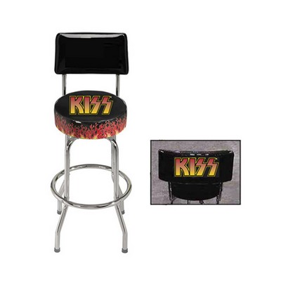 Single Ring Swivel Bar Stool with Back Rest