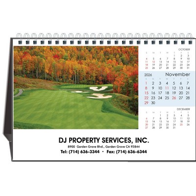 On the Green 2026 Desktop Calendar w/Full Color Hardboard Easel