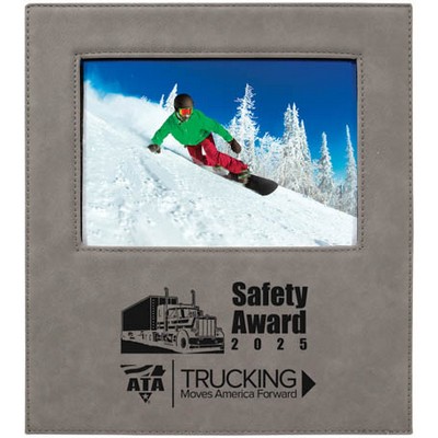 Leatherette Frame Holds 5 x 7 (Gray)