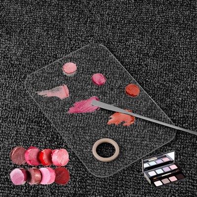 Acrylic Makeup Mixing Plate with Spatula Tool