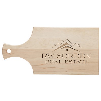 WriteOnWood Montclair Maple Cutting Board Paddle (14" x 7" x 3/4")