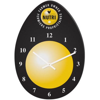 Custom Black Acrylic Clock with Full Color Imprint