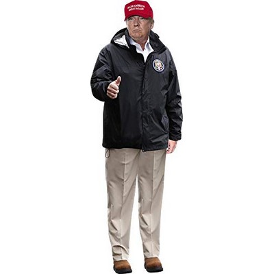 Donald Trump Jacket with Red Cap Cardboard Cutout |Standee Picture Poster Photo Print 6'