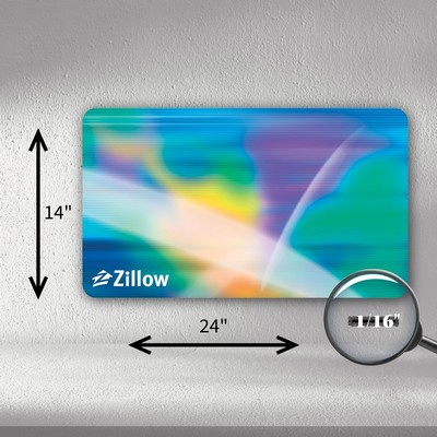 High Resolution Dye-Sublimated Gaming Mat w/Fabric Surface & Heavy Duty Backing (14"x24") SLIM